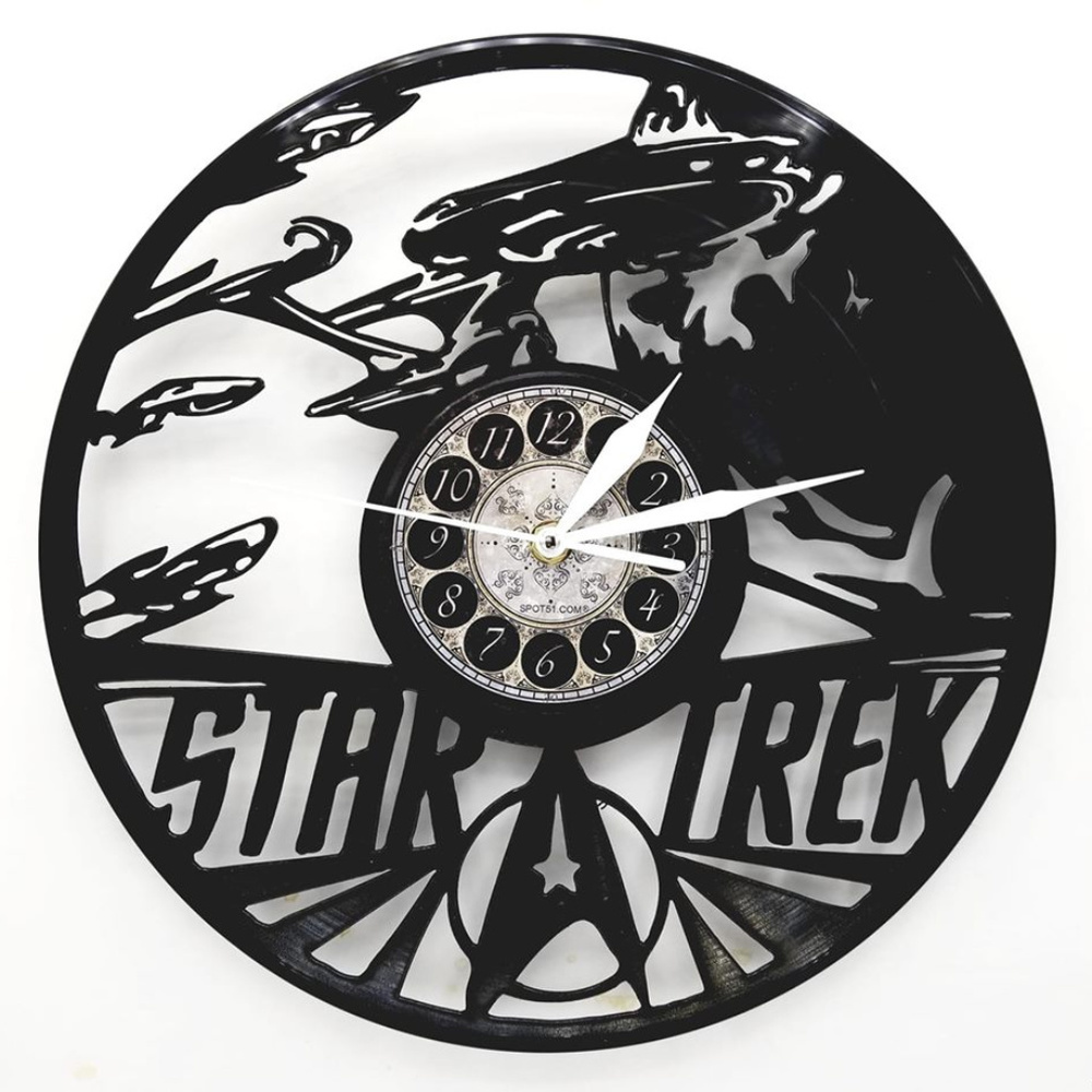 STAR TREK new world vinyl record clock